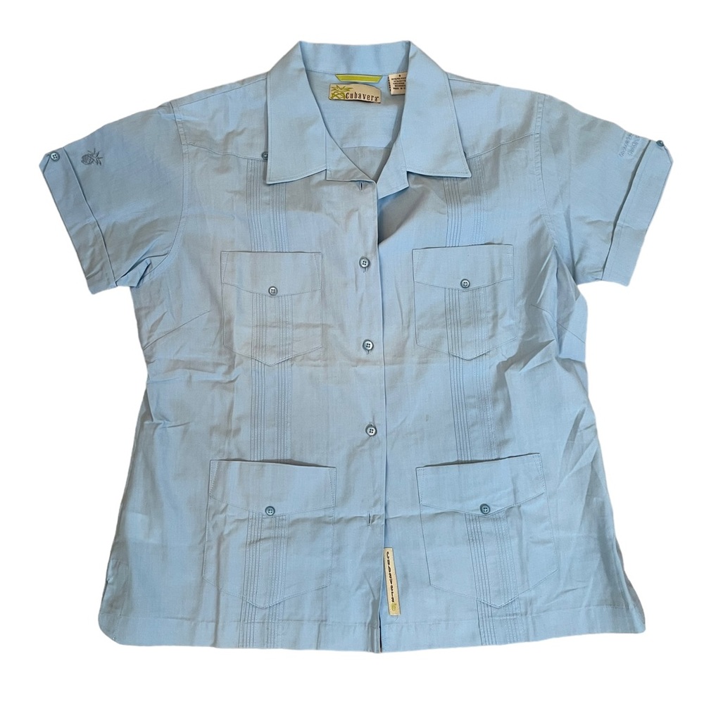BABY BLUE CUBAVERA CLASSIC CUBEN TOP